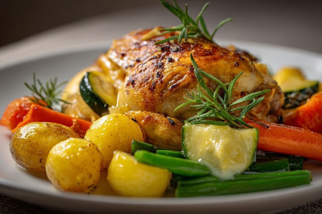 Quel légumes avec chapon au vin jaune ?