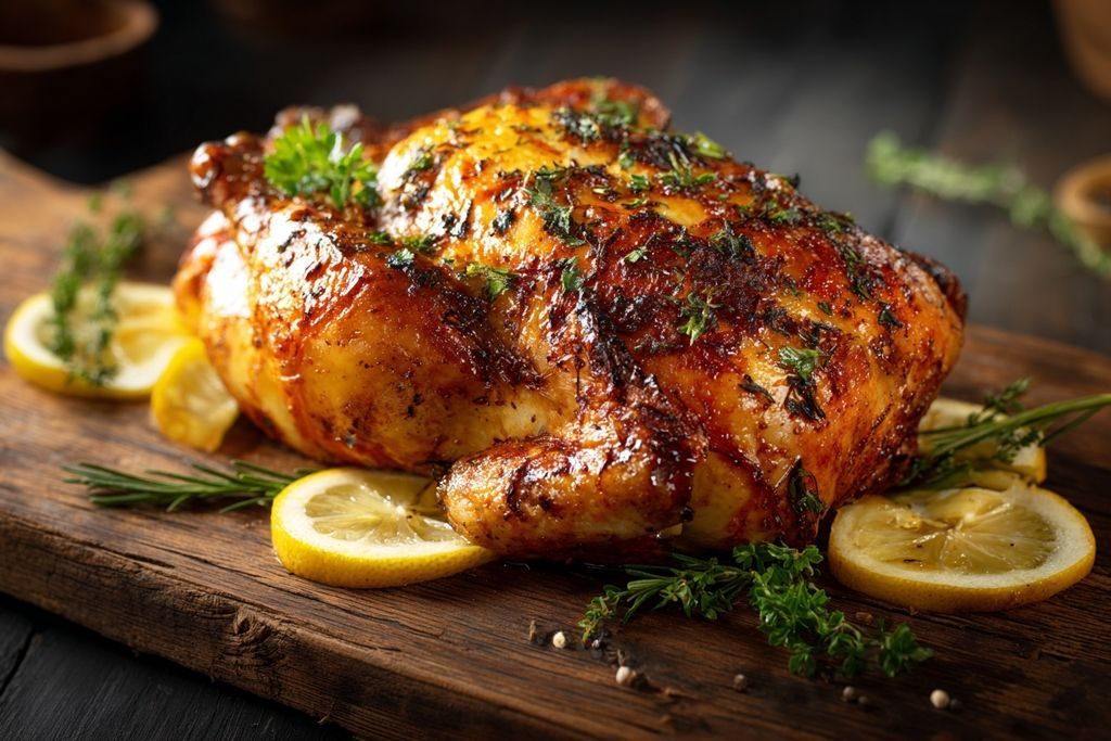 Temps de cuisson poulet au four 2 kg : guide pratique