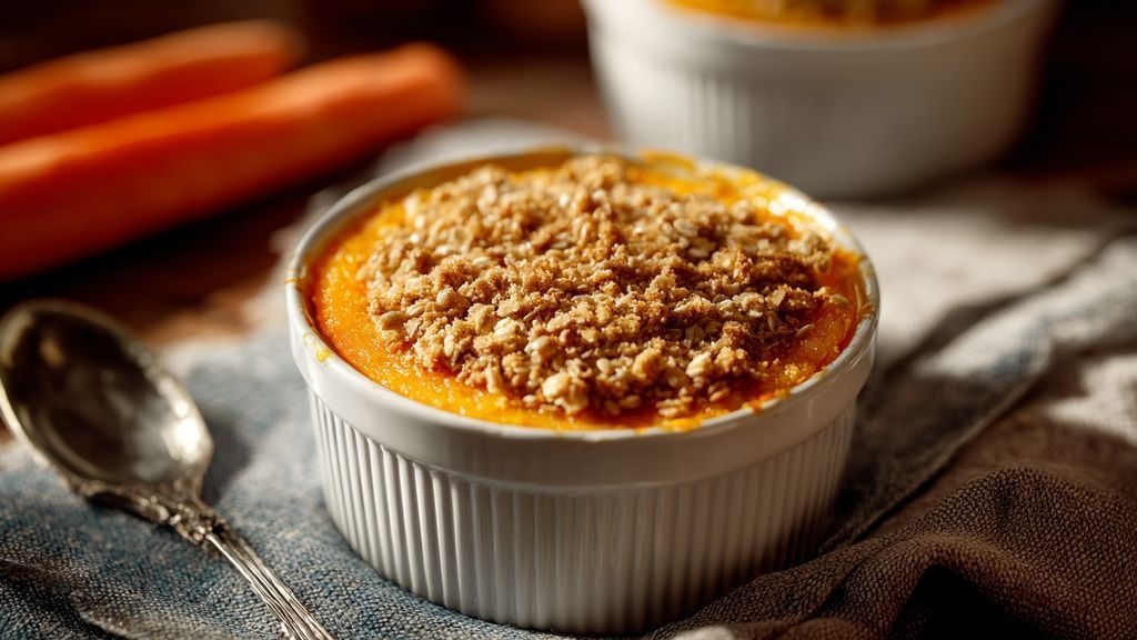 Texturer et gratiner la purée de carottes pour un effet gourmand